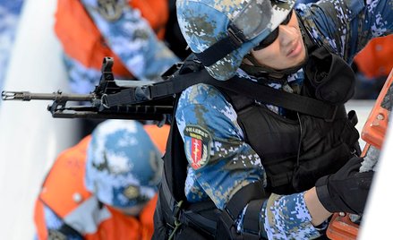 Żołnierz chińskiej piechoty morskiej