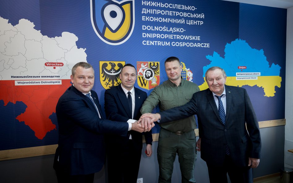 Inauguracja Dolnośląsko-Dnipropietrowskiego Centrum Gospodarczego z udziałem Pawła Gancarza, marszał