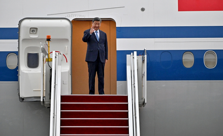 Xi Jinping tuż po przybyciu do stolicy Malezji Kuala Lumpur