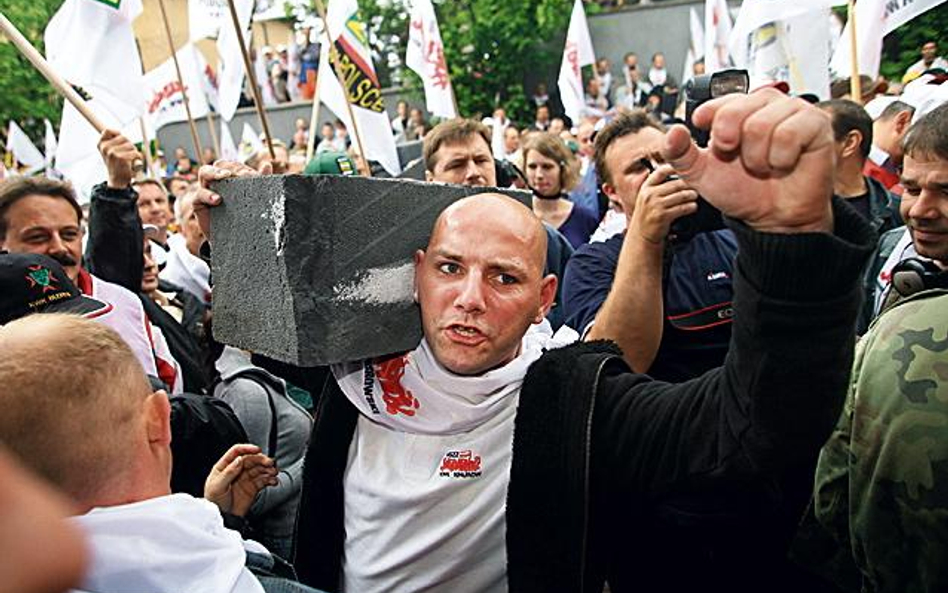 W maju górnicy protestowali przeciw planowanym zmianom w Jastrzębskiej Spółce Węglowej