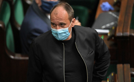 Lider Kukiz'15 Paweł Kukiz na sali obrad Sejmu
