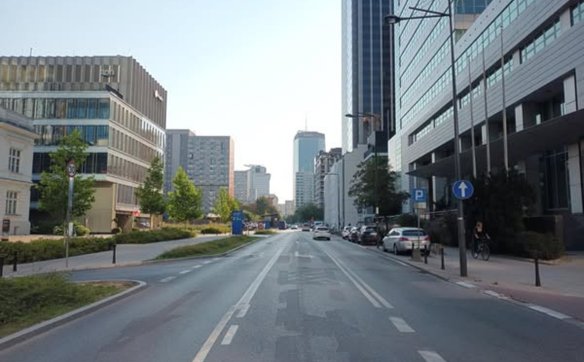 Grzybowska w swoim dotychczasowym kstzałcie opodal Browaró Warszawskich