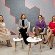 Uczestniczki podcastu E.ON Talks: prowadząca Joanna Waszak, Agnieszka Adamiec, Agnieszka Durlej oraz