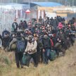 Grupa migrantów na granicy białorusko-polskiej