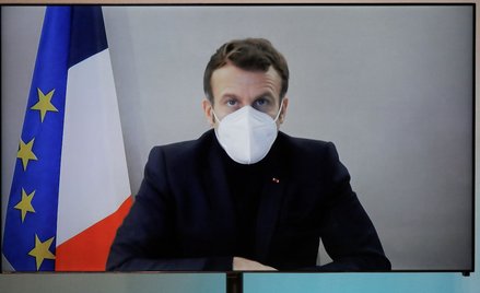 Silniejsze objawy COVID-19 u prezydenta Francji Emmanuela Macrona