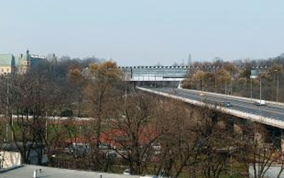 Wizualizacja Muzeum Historii Polski w Warszawie (wąski budynek nad Trasą Łaziennkowską)