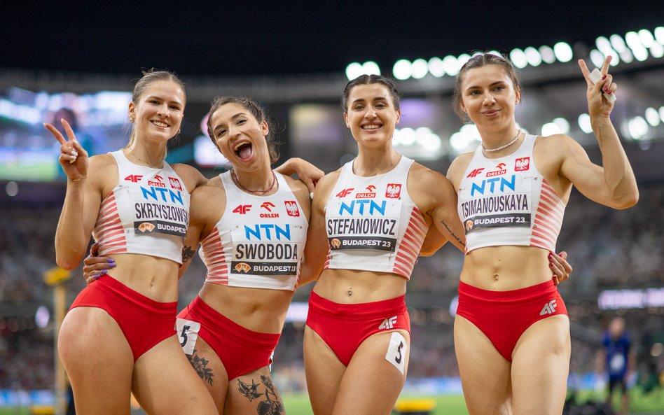 Nasze zawodniczki - od lewej Pia Skrzyszowska, Ewa Swoboda, Magdalena Stefanowicz, Kryscina Cimanous