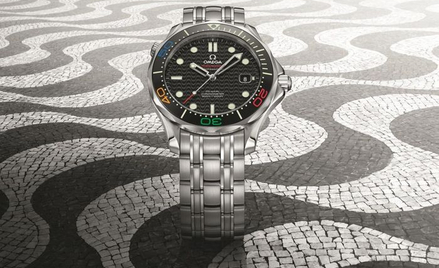 OMEGA Seamaster 300M Rio 2016 wyróżnia się kolorystyką ceramicznej lunety