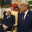 Sergio Mattarella i Donald Trump. I tłumaczka.