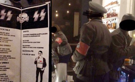 Nazistowska impreza studentów. Mundury SS i atrapy broni