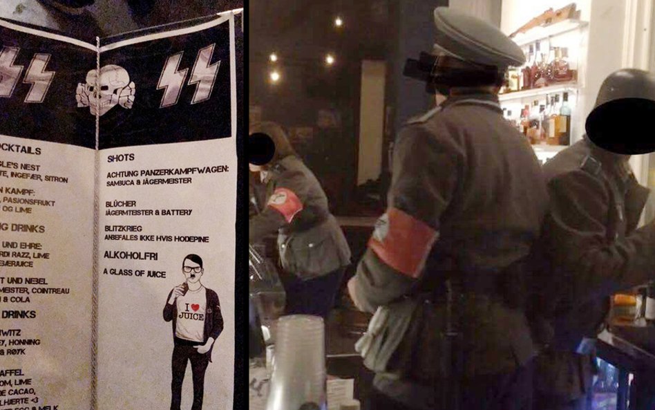 Nazistowska impreza studentów. Mundury SS i atrapy broni