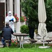 Policja na miejscu ataku nożownika w Jarosławiu