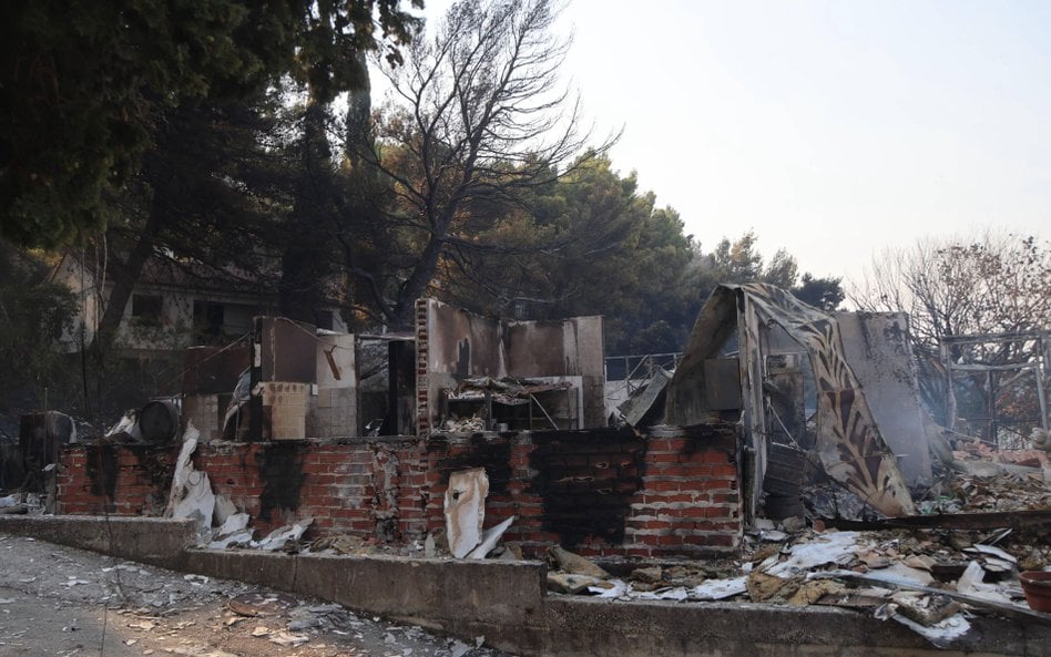Skutki jednego z pożarów w Chorwacji