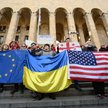 Protest przed gruzińskim parlamentem