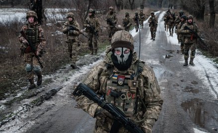 Ukraińscy żołnierze w pobliżu frontu w obwodzie donieckim