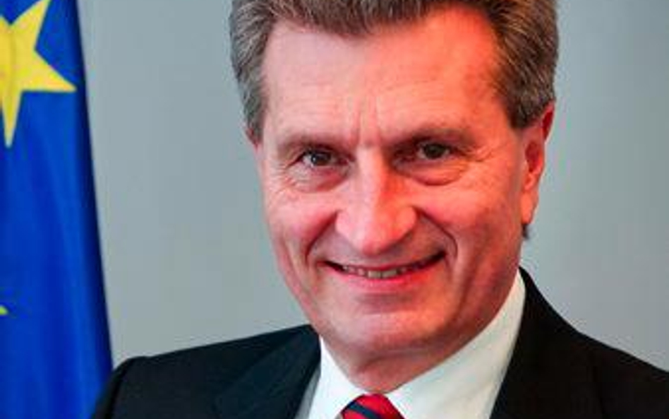 Komisarz ds. energii Gunter Oettinger