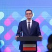 Premier Mateusz Morawiecki podczas konferencji prasowej po spotkaniu szefów rządów państw Grupy Wysz