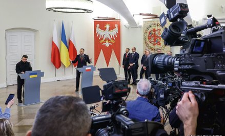 Gdy 19 grudnia 2025 r. Karol Nawrocki podejmował Wołodymyra Zełenskiego w Pałacu Prezydenckim (na zd