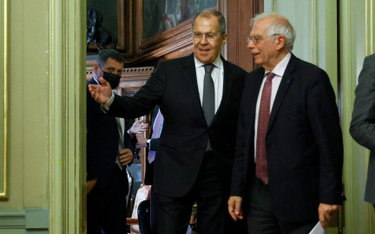 Kompromitująca wycieczka w lutym 2021 r. szefa dyplomacji unijnej Josepa Borrella (z prawej) do Mosk