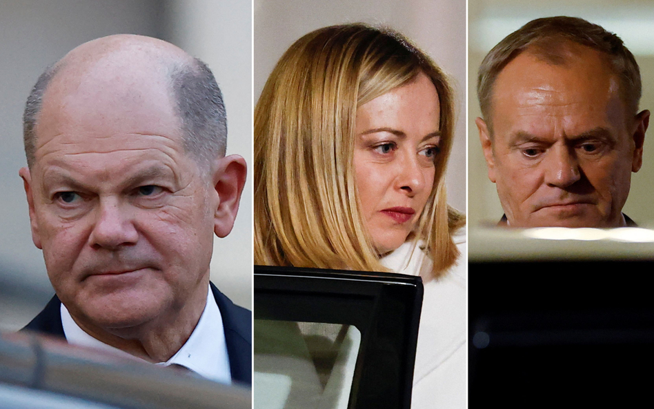 Olaf Scholz, Giorgia Meloni, Donald Tusk