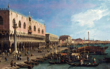 Antonio Canal zwany Canaletto „Widok molo z kolumną św. Marka” (przed 1742 r.) można podziwiać na wy