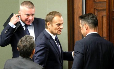 Paweł Graś, Donald Tusk i Sławomir Nowak w Sejmie