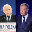 Prezes Prawa i Sprawiedliwości Jarosław Kaczyński oraz premier RP, przewodniczący Platformy Obywatel