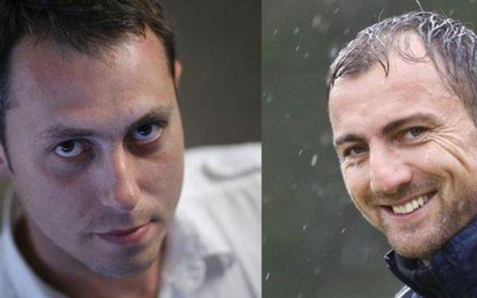 Jerzy Dudek fotoreporter (z lewej) i Jerzy Dudek bramkarz (z prawej). Fot. Ryszard Waniek, Piotr Now