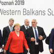 Od lewej: premier Macedonii Północnej Zoran Zaew, kanclerz Niemiec Angela Merkel, premier Bułgarii B
