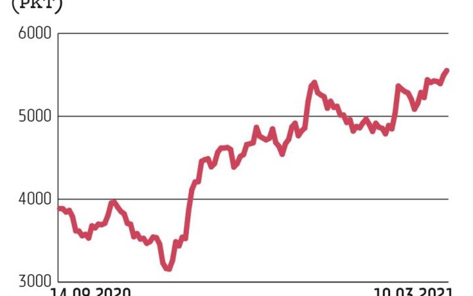 Indeks WIG-banki w tym roku kontynuuje odbicie zapoczątkowane w końcówce 2020 r., zyskując ponad 17 