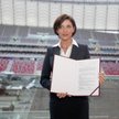Joanna Mucha na Stadionie Narodowym w Warszawie.