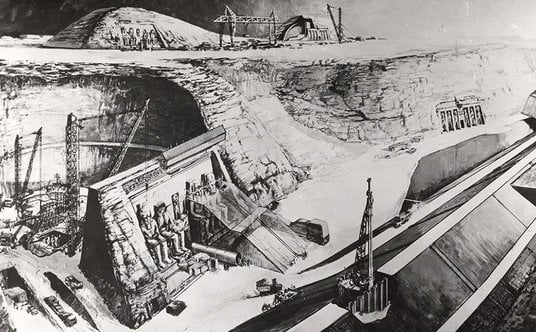 Operacja ratunkowa w Abu Simbel. Fasady świątyń zostaną zabezpieczone i wzmocnione gigantycznymi, po