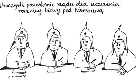 Komentarz rysunkowy. Uroczyste posiedzenie rządu