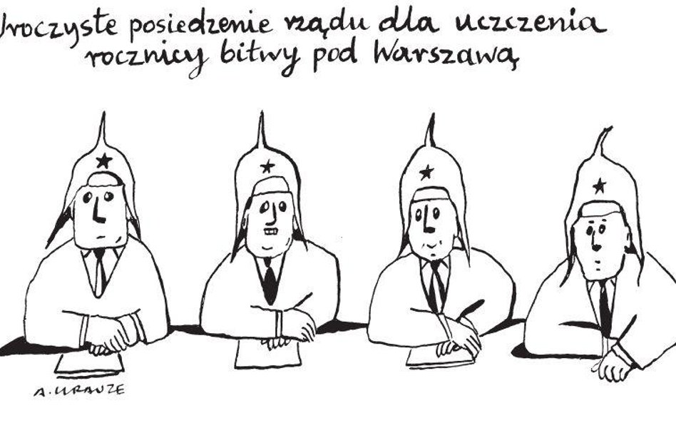 Komentarz rysunkowy. Uroczyste posiedzenie rządu