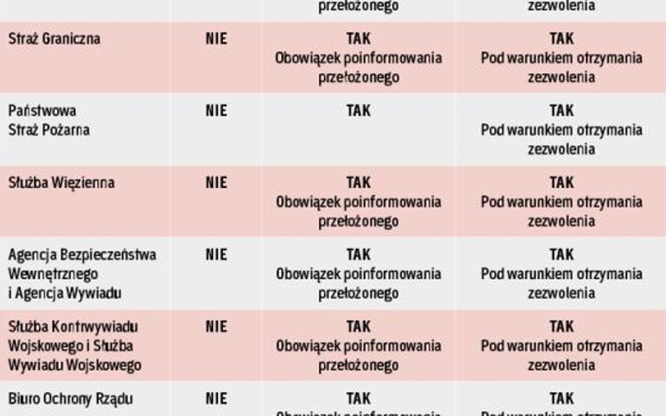 Dopuszczalne formy aktywności