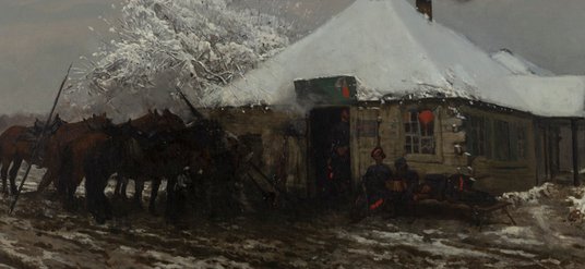 Józef Chełmoński, „Kozacy przed karczmą”, 1881 r.