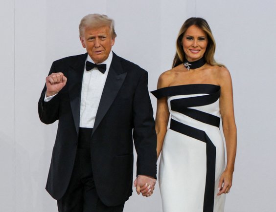 Prezydent USA Donald Trump z małżonką Melanią