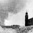 Widok z ruin getta na plac Grzybowski i kościół Wszystkich Świętych, 1944 r.