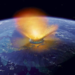 Ziemia pod ostrzałem. Tak artysta wyobraża sobie kolizję naszej planety z asteroidą 150 mln lat temu