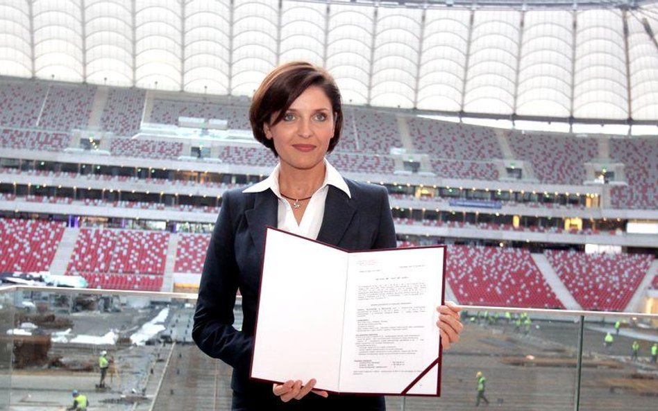 Joanna Mucha na Stadionie Narodowym