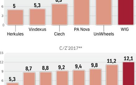 Wskaźniki wybranych spółek giełdowych