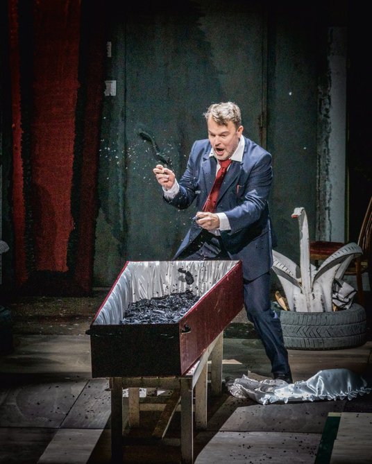 Tomasz Konieczny jako Borys Godunow w Amsterdamie