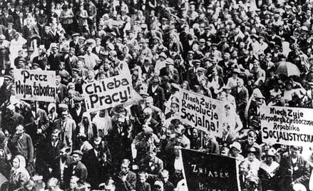 Płock, maj 1920. Demonstracja komunistyczna