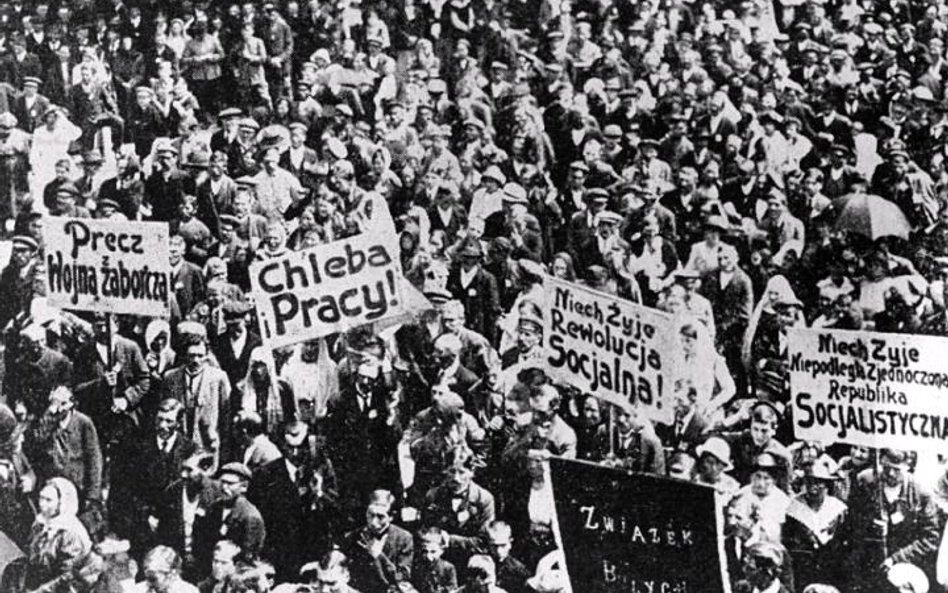 Płock, maj 1920. Demonstracja komunistyczna