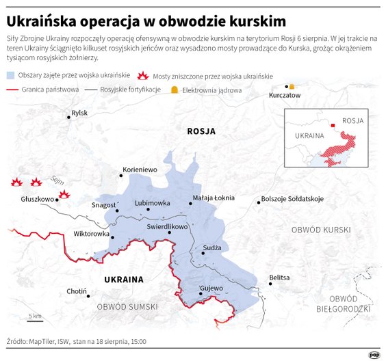 Od dwóch tygodni w obwodzie kurskim trwa ofensywa ukraińskiej armii