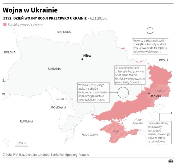 Tak wyglądała sytuacja na froncie w 1352 dniu wojny