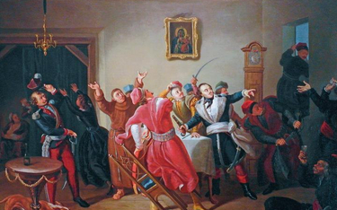 „Kazimierz Pułaski w Barze”, obraz olejny Kornelego Szlegla z XIX w.