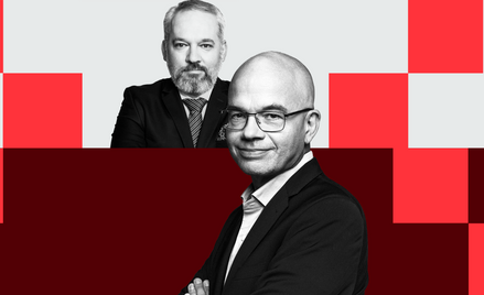 Michał Szułdrzyński, redaktor naczelny i Jędrzej Bielecki, dziennikarz działu zagranicznego „Rzeczpo