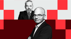 Michał Szułdrzyński, redaktor naczelny i Jędrzej Bielecki, dziennikarz działu zagranicznego „Rzeczpo