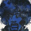 Jimi Hendrix, 1974, muzyka zajmowala ważne miejsce w jego twórczości; autor Waldemar Świerzy